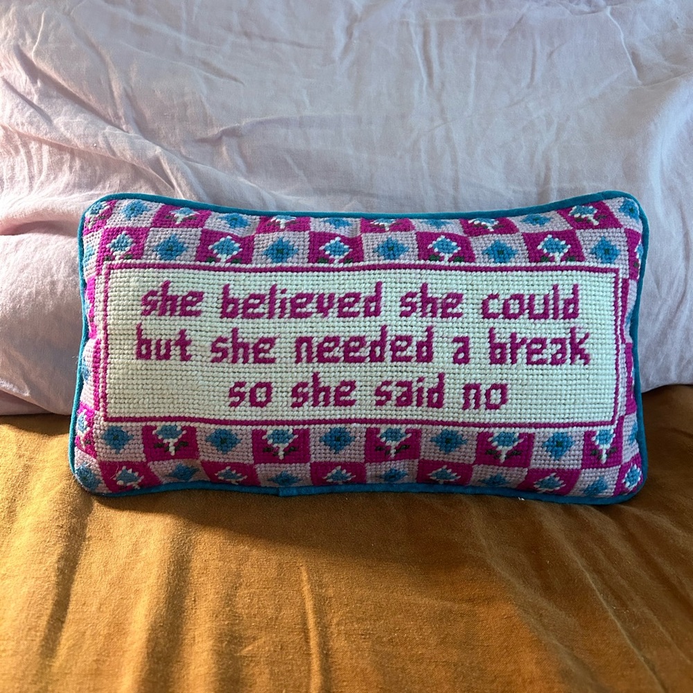 Furbish Needlepoint Pillow